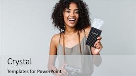  Presentation with african landscape ethiopia - Audience pleasing PPT theme consisting of airport express - happy young african woman casually backdrop and a light gray colored foreground