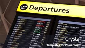  Presentation with departure board - Beautiful presentation featuring airport flight information backdrop and a wine colored foreground