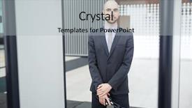  Presentation with metal detector - Audience pleasing PPT layouts consisting of airport guard with metal detector backdrop and a light gray colored foreground