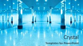  Presentation with modern - Colorful PPT theme enhanced with airport hotel - symmetric modern hall inside office backdrop and a arctic colored foreground
