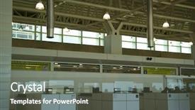  Presentation with infrastructure - Slide set consisting of airport infrastructure background and a dark gray colored foreground