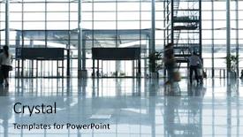  Presentation with airport - Beautiful PPT layouts featuring insider trading - airport interior backdrop and a light blue colored foreground