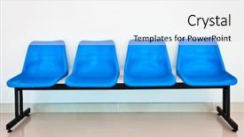  Presentation with bus station - Slides enhanced with airport or bus station seats background and a white colored foreground