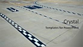  Presentation with road signs - Audience pleasing slides consisting of airport road floor signs painted backdrop and a  colored foreground