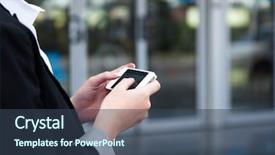  Presentation with sms - Cool new theme with businesswoman writes on sms airport backdrop and a ocean colored foreground