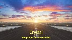  Presentation with airport runway - Presentation enhanced with airport runway in the evening background and a tawny brown colored foreground