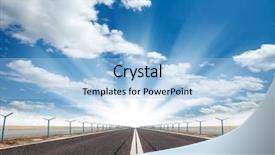  Presentation with airport runway - Amazing theme having airport runway backdrop and a light blue colored foreground