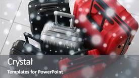  Presentation with snow blizzard in winter - Cool new slides with airport stuff - winter vacation concept snowy effect backdrop and a dark gray colored foreground