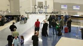  Presentation with passengers - PPT layouts consisting of airport-terminal-and-concourse background and a mint green colored foreground