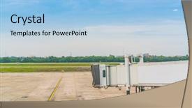  Presentation with airport terminal - Slides enhanced with airport-terminal-boarding-gate background and a light blue colored foreground