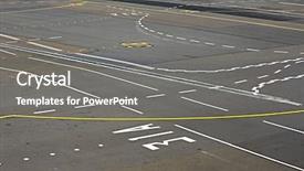  Presentation with airport terminal - Audience pleasing PPT layouts consisting of airport terminal concrete signs painted backdrop and a gray colored foreground