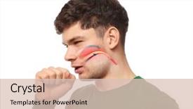  Presentation with airway - Presentation theme having airway anatomy - young man with illustration background and a lemonade colored foreground