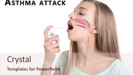  Presentation with airway - Audience pleasing slides consisting of airway anatomy - young woman with illustration backdrop and a  colored foreground