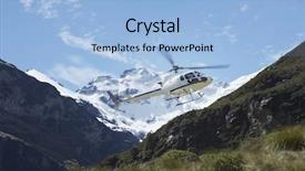  Presentation with airway - PPT theme featuring airway emergency - low angle view of helicopter background and a light blue colored foreground