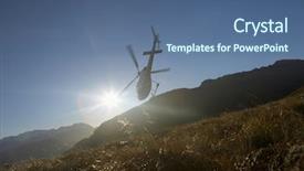  Presentation with airway - Presentation theme featuring airway emergency - low angle view background and a ocean colored foreground