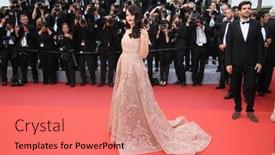  Presentation with festival - Beautiful presentation theme featuring aishwarya-rai-attends-the-bfg backdrop and a coral colored foreground