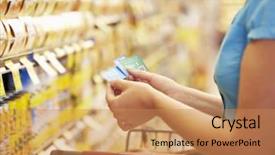  Presentation with coupon - Cool new theme with aisle of supermarket with coupon backdrop and a coral colored foreground