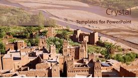  Presentation with ait - Slides featuring ait-ben-haddou background and a coral colored foreground