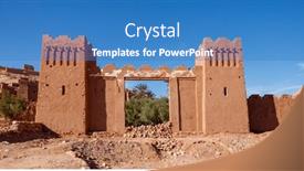  Presentation with ait - Slide deck with ait-benhaddou-architecture-in-morocco background and a teal colored foreground