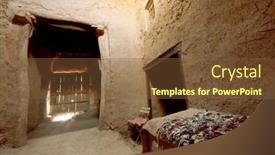  Presentation with ait - PPT layouts having ait-benhaddou-kasbah-along background and a tawny brown colored foreground
