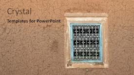  Presentation with ait - PPT theme featuring ait-benhaddou-kasbah-along background and a coral colored foreground