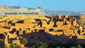  Presentation with ait - Presentation theme with ait-benhaddou-kasbah-along background and a light blue colored foreground