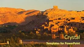  Presentation with ait - Colorful presentation enhanced with ait-benhaddou-kasbah-along backdrop and a tawny brown colored foreground