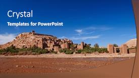  Presentation with ait - Slides consisting of ait-benhaddou-kasbah-ouarzazate background and a ocean colored foreground