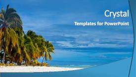  Presentation with pacific island - PPT layouts featuring aitutaki island cook islands background and a teal colored foreground