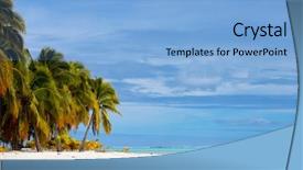  Presentation with pacific island - Slide set consisting of aitutaki island cook islands background and a light blue colored foreground
