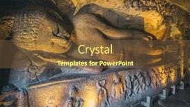  Presentation with monuments - Theme with ajanta-india-14-january-2015 background and a tawny brown colored foreground