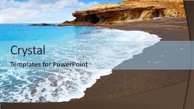  Presentation with treasure islands pirates map - Slides enhanced with ajuy beach fuerteventura at canary background and a light blue colored foreground