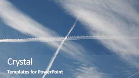  Presentation with white blue vapor trail - Slides consisting of aka contrails short for condensation background and a teal colored foreground