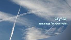  Presentation with sky blue - Slide deck featuring aka contrails short for condensation background and a seafoam green colored foreground