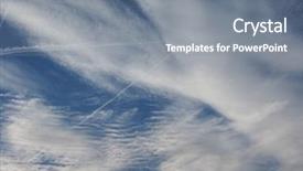  Presentation with plane - Theme with aka contrails short for condensation background and a gray colored foreground