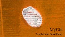  Presentation with flaws - PPT theme enhanced with aka macro photography of burn background and a gold colored foreground