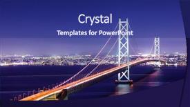  Presentation with bridge - Presentation theme featuring akashi kaikyo bridge spanning background and a navy blue colored foreground