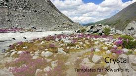  Presentation with siberia - Cool new slide deck with akkem valley in altai mountains natural park - unesco natural monument siberia russian federation backdrop and a coral colored foreground