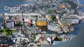  Presentation with norway - Colorful PPT theme enhanced with aksla-at-the-city backdrop and a ocean colored foreground