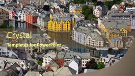  Presentation with norway - Slide set featuring aksla-at-the-city background and a tawny brown colored foreground