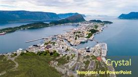  Presentation with norway - Audience pleasing slides consisting of aksla-at-the-city backdrop and a tawny brown colored foreground