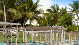  Presentation with maya - Colorful slide set enhanced with akumal beach gazebos in riviera backdrop and a coral colored foreground