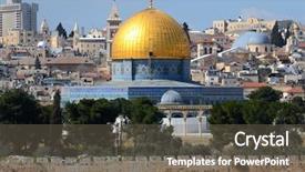  Presentation with israel - PPT theme having al aqsa - dome of the rock background and a gray colored foreground