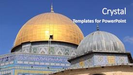  Presentation with jerusalem - Colorful PPT theme enhanced with al aqsa - dome of the rock backdrop and a ocean colored foreground