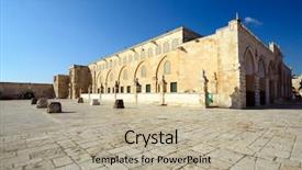  Presentation with jerusalem - Presentation featuring al aqsa mosque in jerusalem background and a mint green colored foreground