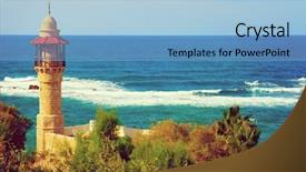  Presentation with view of al aqsa mosque - Audience pleasing presentation consisting of al bahr mosque sea view backdrop and a light blue colored foreground