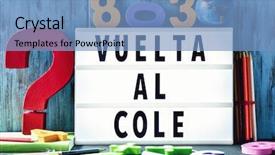  Presentation with back school - PPT layouts enhanced with al cole back to school background and a teal colored foreground