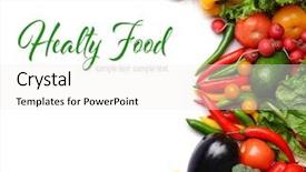  Presentation with white healthy food - Beautiful slide deck featuring al fresco - concept of healthy food fresh backdrop and a sky blue colored foreground