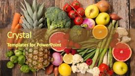  Presentation with fruit - Audience pleasing presentation theme consisting of al fresco - fruit and vegetable backdrop and a  colored foreground