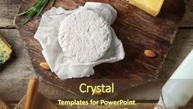  Presentation with empty of wood table top - Amazing presentation theme having al fresco - set of cheese on wooden backdrop and a tawny brown colored foreground